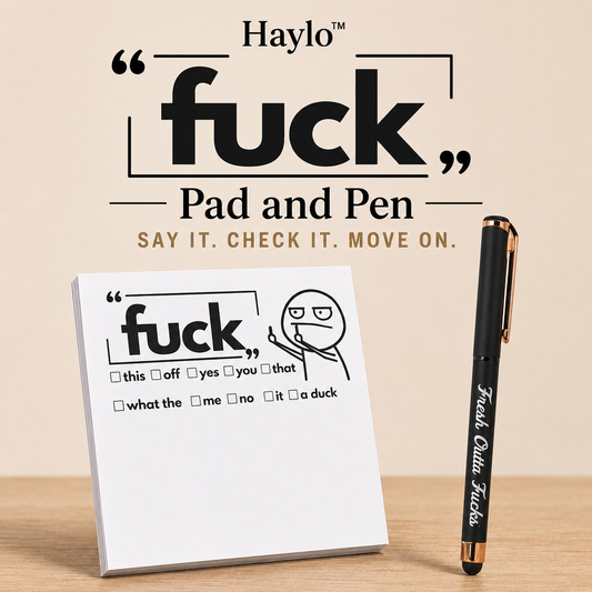 Haylo™ Fresh Outta Fucks Pad and Pen (Buy 2 Sets Get 1 Set FREE)