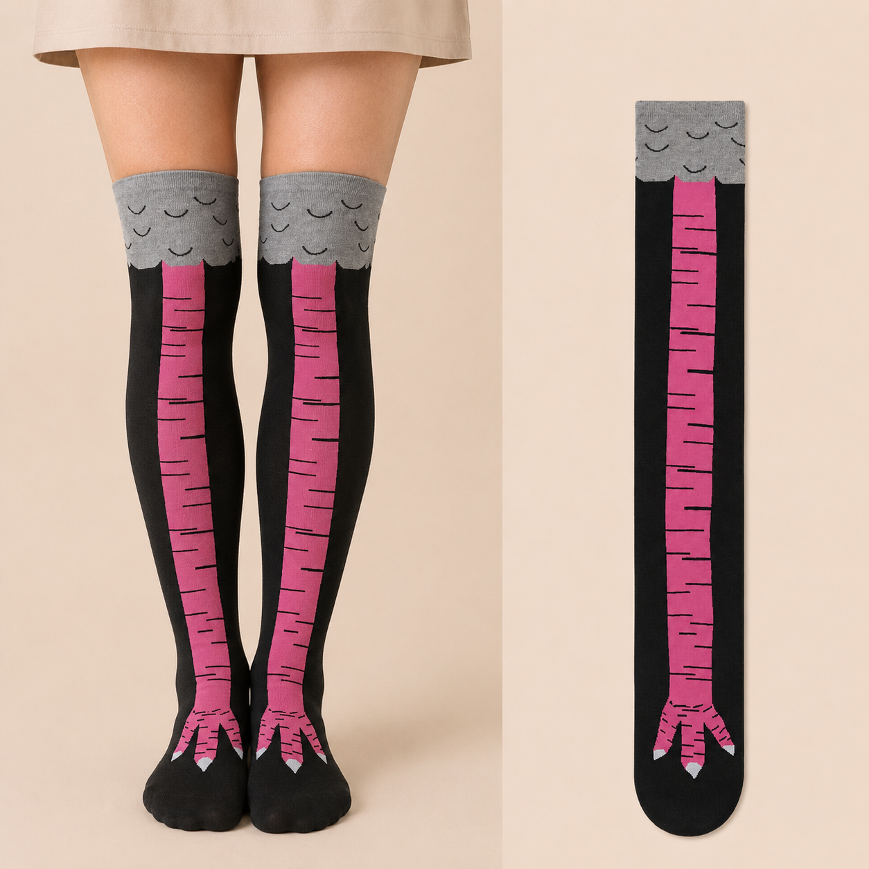 Funny Chicken Leg Socks (Buy 2 Pairs Get 1 Pair FREE)