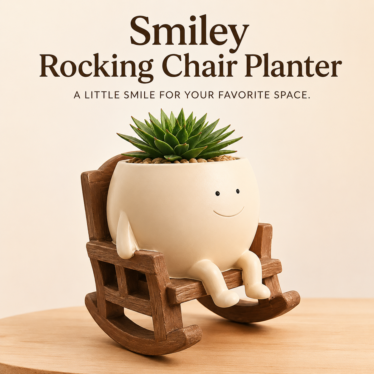 Smiley Rocking Chair Planter