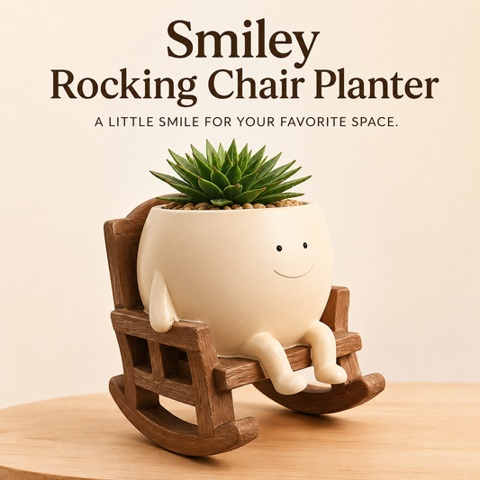 Smiley Rocking Chair Planter