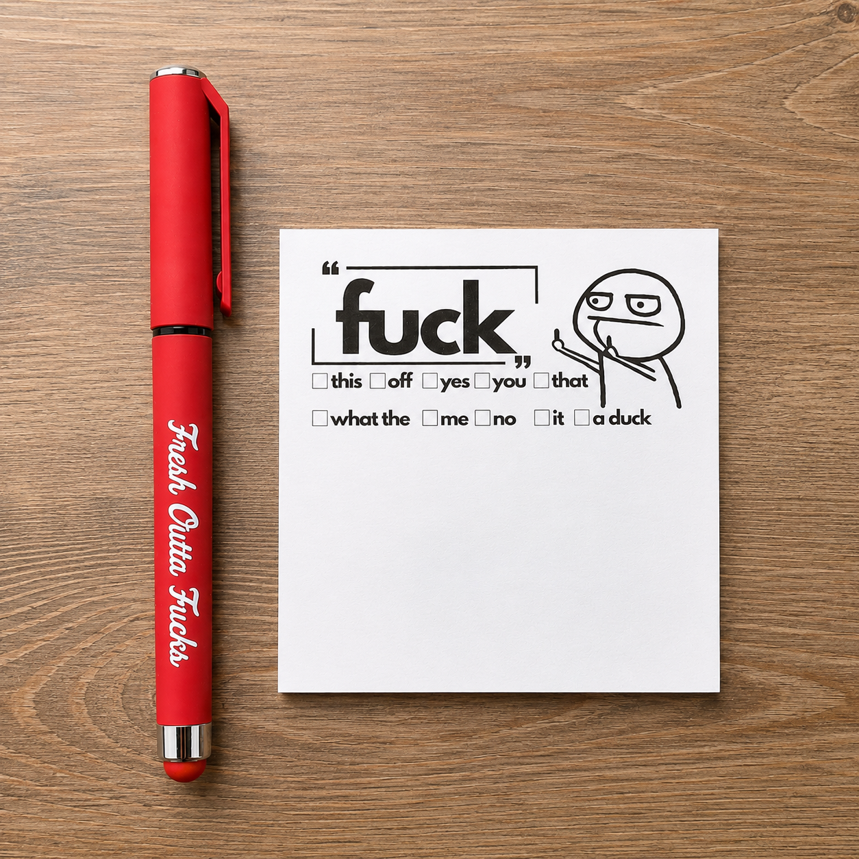 Haylo™ Fresh Outta Fucks Pad and Pen (Buy 2 Sets Get 1 Set FREE)