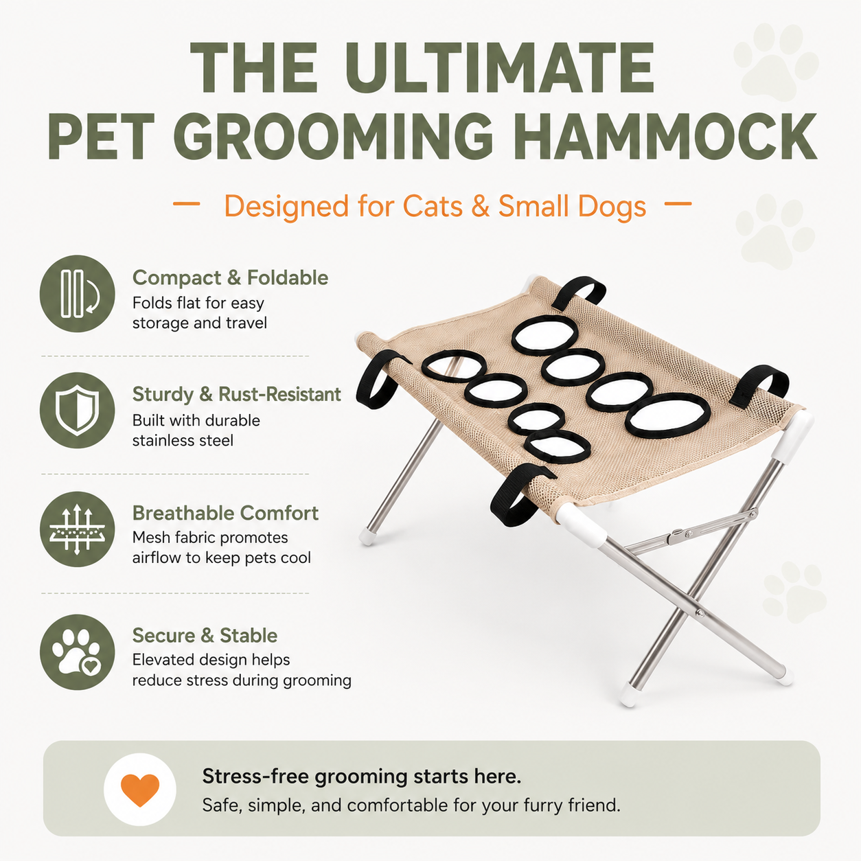 GroomEase™ Pet Hammock