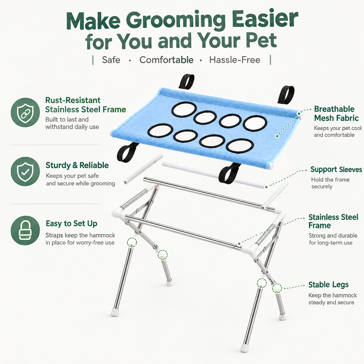 GroomEase™ Pet Hammock